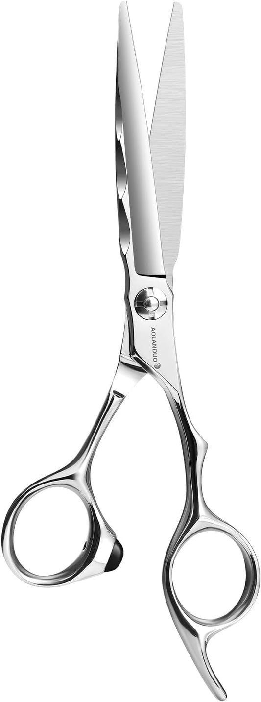 AOLANDUO Professional Shears for Hair Cutting, VG10 Steel Scissors to Cut Hair Professional, Precision Barber & Hair Stylist Shears, Ergonomic, 1 Count, 6.0 Inch