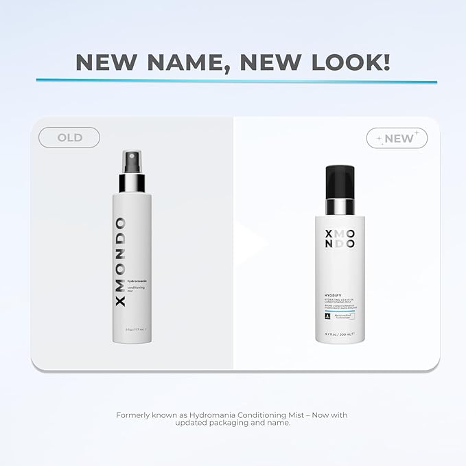 XMONDO Hair Hydrify Hydrating Leave-in Conditioning Mist | MoistureBind Technology Restores Hydration & Eliminates Frizz, Plant Based Extracts Revitalize Damaged Hair, Vegan Formula, 6.7 Fl Oz 1-Pack