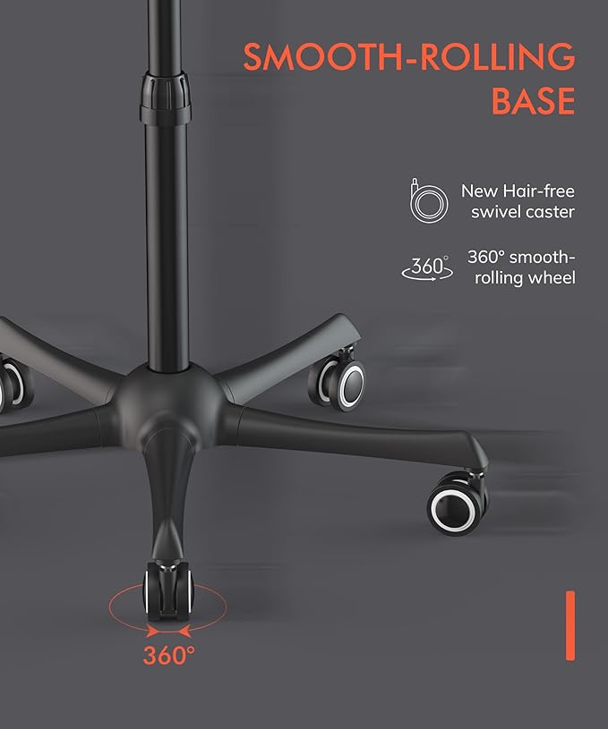 TASALON Ionic Hooded Hair Dryer - 1875W Bonnet Dryer with 3 Temperature Settings - Portable Standing Dryer for Home and Salon