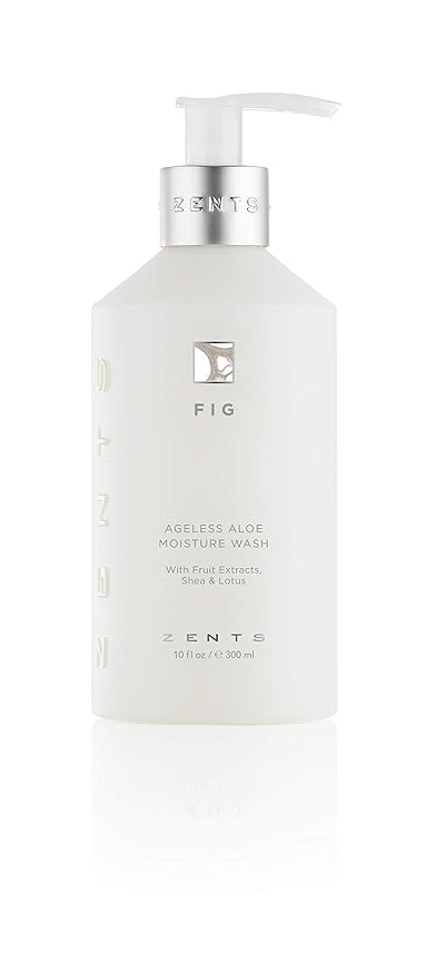 Zents Hand & Body Wash (Fig Fragrance) | Hydrating Anti-Aging Cleanser with Organic Shea Butter & Aloe for Dry Skin | Gentle & Nourishing | 10 fl oz