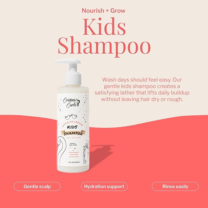 Cristina's Curls Kids Shampoo And Deep Conditioner Set – Gentle Cleanse And Detangling Slip