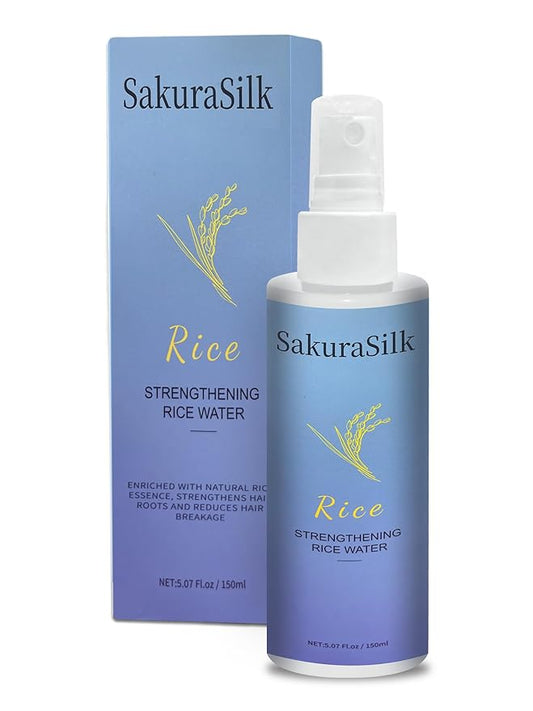 Rice Water Hair Spray – Strengthening & Hydrating Mist for Hair Growth, Repair & Shine – Infused with Natural Fermented Rice Water, Biotin & Botanicals – for All Hair Types, 150ml