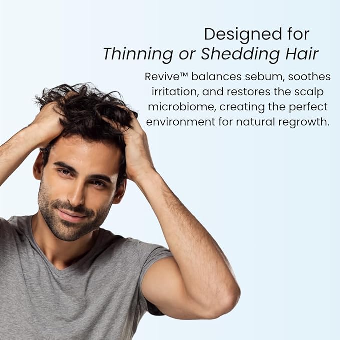 Revive Hair Strengthening Shampoo – With Biotin, Caffeine, Rosemary & Niacinamide – Supports Thicker, Fuller-Looking Hair – Sulfate-Free – 250ml