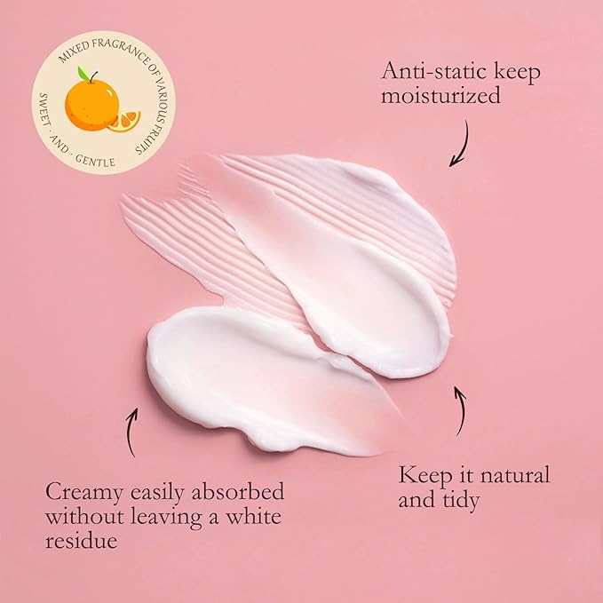 Hair Cactus Fruit 3-in-1 Hair Styling Cream & Flyaway Taming Wand – Sleek Finish, Frizz Control, Edge Smoothing & Hair Shine | Natural Oils Formula | Lightweight, Non-Greasy, Travel Size(1 Pack)