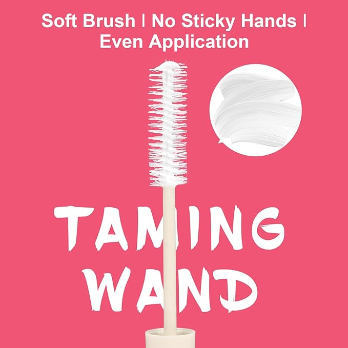 Hair Cactus Fruit 3-in-1 Styling Cream & Taming Wand – Smooth Flyaways, Control Frizz & Define Curls | Lightweight Non-Greasy Formula, Precision Brush, Vegan & Citrus Scent Hair Care (Pack of 1)