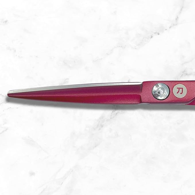 Saki Red Hair Cutting Scissors - 6" Inch Hair Shears - Red Titanium Finish - Professional Use - 440C Japanese Steel