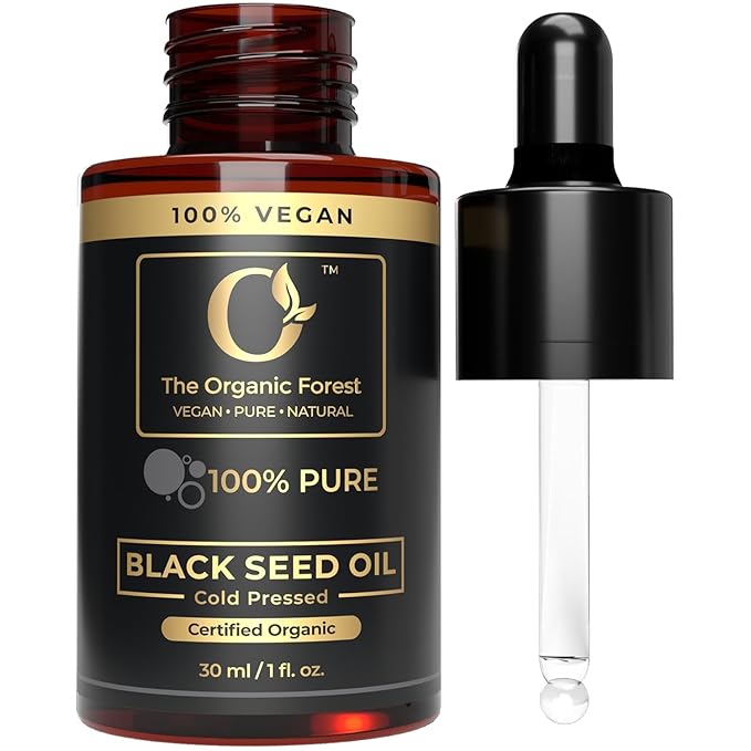 100% Plant Based Black Seed Oil Organic Cold Pressed - Nigella Sativa Black Cumin Seed Oil for Skin & Face - BlackSeed Drops for Hair Growth & Skin Moisturizing | Aceite de Semilla Negra Organico