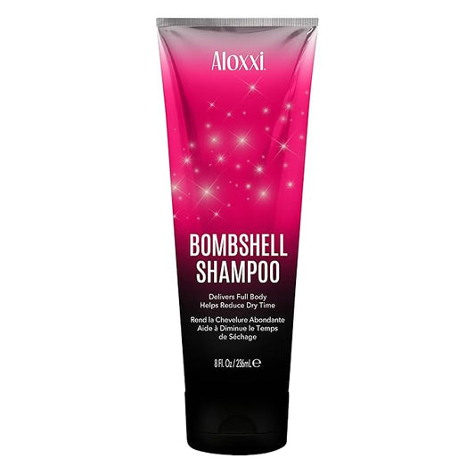 ALOXXI Bombshell Shampoo for All Hair Types, Reduces Drying Time, Adds Volume & Weightless Hydration, Protects Hair Color, Paraben & Sulfate Free, 8 Oz