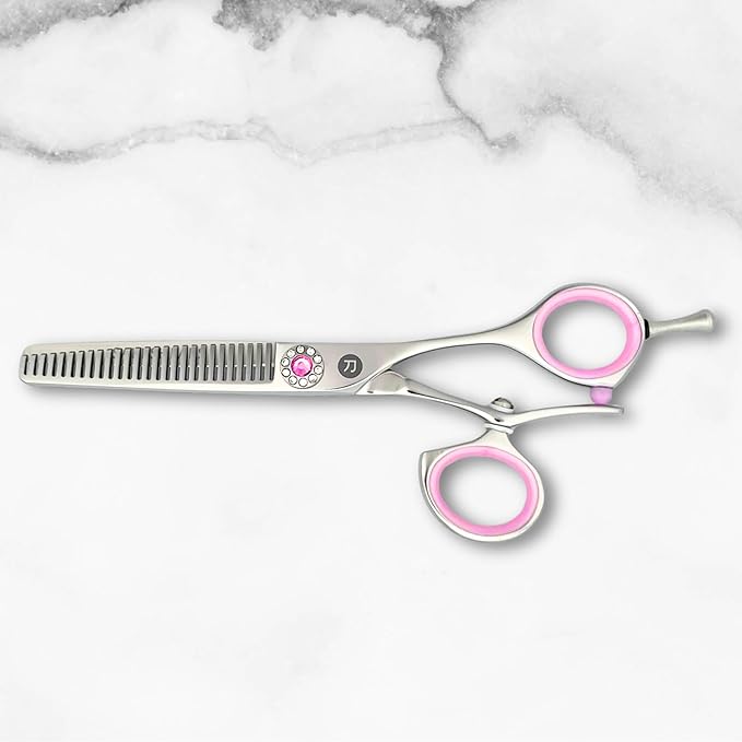 Saki Sakura Swivel Hairdressing Thinning Shears/Scissors - Professional Haircutting - Perfect for Wet or Dry Hair - 440C Stainless Steel (5.5, Steel)