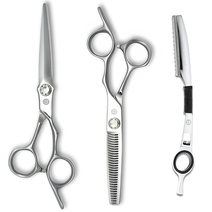 Saki Shears 6" Set of Professional Hair Cutting Scissors for Professionals - Hand Finished for the Ultimate Sharp and Long Lasting Edge - Great for Wet or Dry Haircutting