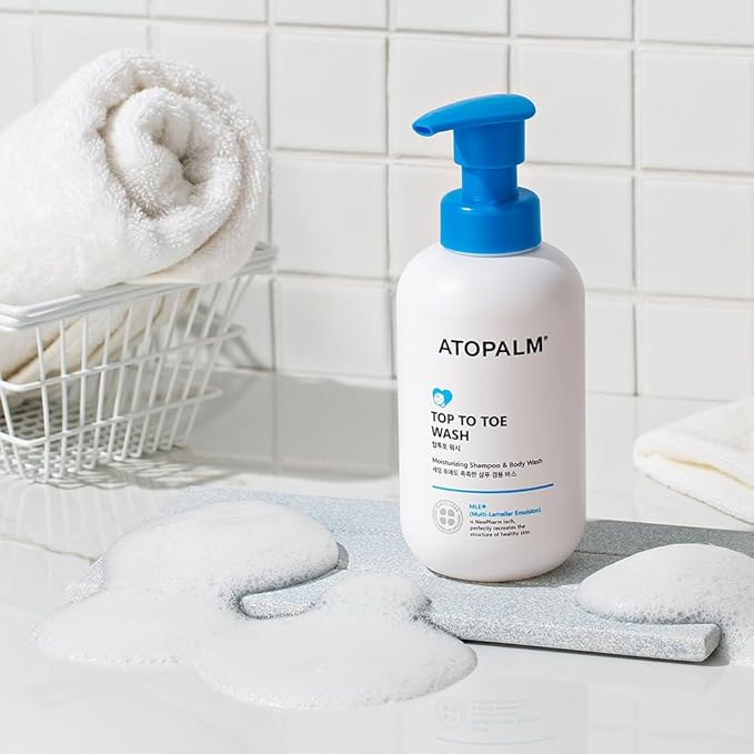 ATOPALM Top to Toe Baby Wash & Shampoo, Sulfate-Free, pH Balanced, Head to Toe Bath, 10.1 Fl Oz, 300ml