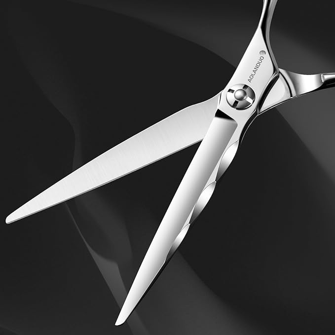 AOLANDUO Professional Shears for Hair Cutting, VG10 Steel Scissors to Cut Hair Professional, Precision Barber & Hair Stylist Shears, Ergonomic, 1 Count, 6.0 Inch