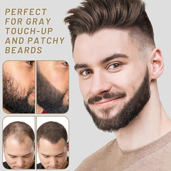 VOLLUCK Root Touch up Powder, Instant Hairline Powder for Thinning Areas and Gray Hair Coverage, Natural and Non-greasy Root Cover up for Women and Men (Light Coffee, 0.14 Ounce)