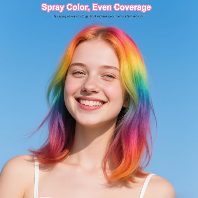 Green Hair Spray, Temporary Hair Color Spray for Kids and Women, Washable Hair Color Dye, Natural Hair Strong Style Coloring Gel Cream for Party,Hollowen,Cosplay, Festivals