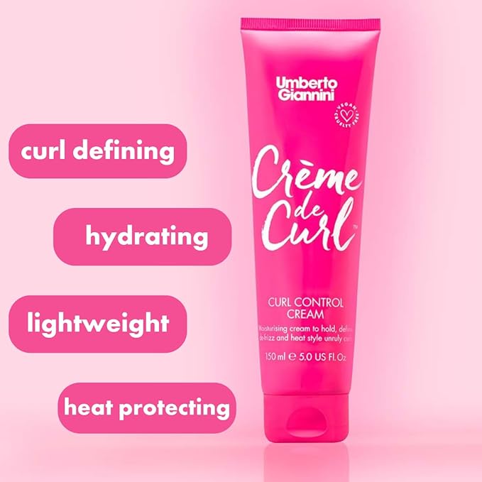 Umberto Giannini De-frizz & Define Duo, Curl Jelly Scrunching Jelly Hair Gel & Creme De Curl Cream, Vegan & Cruelty Free, Lightweight Cream for Curly, Wavy & Coily Hair