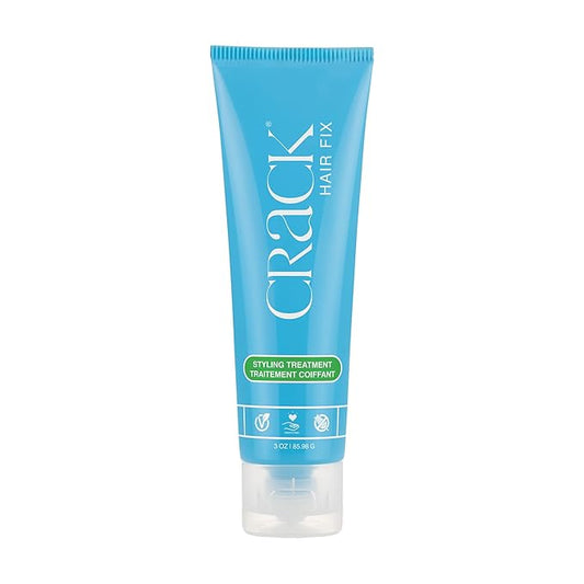 Crack HAIR FIX Styling Treatment - Multi-Tasking, Anti-Frizz, Leave-In Styling Cream with Protection from Humidity, Chlorine, Heat Treatments & Sun, 3 oz