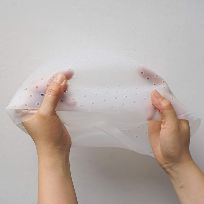 3 Pieces Reusable Highlighting Cap Hair Dye Kit Highlight Bleach Hair Coloring Cap with Metal Hook Silicone Highlight for Home Salon Use White