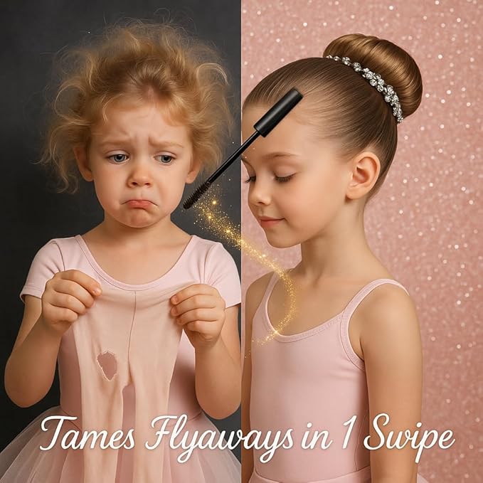 BestLand 2 Pcs Hair Finishing Stick, Hair Mascara Flyaway Hair Tamer Stick, Refreshing Not Greasy Feel Shaping Gel, Wax Fixer for Bangs, Edges, Frizz and Baby Hairs Control, Slick Back Hair Product