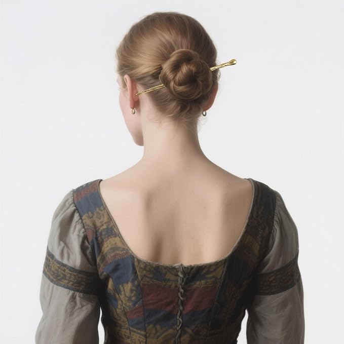 4 Pcs Hair sticks for buns,French hair pins for women,Buns and Updos with No Hair Damage, Metal Texture Pin Great Hold,Suitable for fine & thick hairUS306