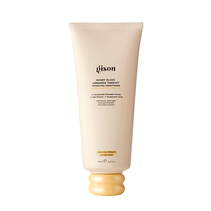 Gisou Honey Gloss Ceramide Therapy Hydrating Conditioner – Smooths, Detangles & Adds Shine with Mirsalehi Honey & Ceramides