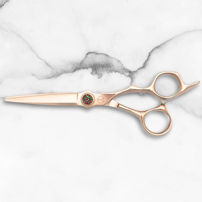 6 Inch Gold Hair Cutting Shears - VG-10 Japan Stainless Steel With Gold Titanium Finish - Designed for Professional Users (Hair Cutting Shears)