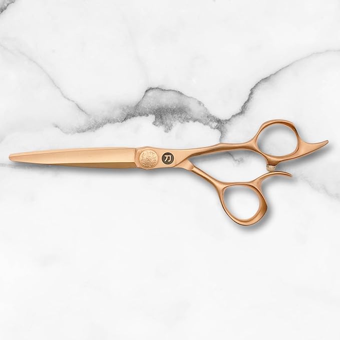 Saki Shears Gold Hair Cutting Shears Professional - 6 Inch Hairdresser Gold Scissors - Japanese Steel VG10 - Hair Salon Scissors
