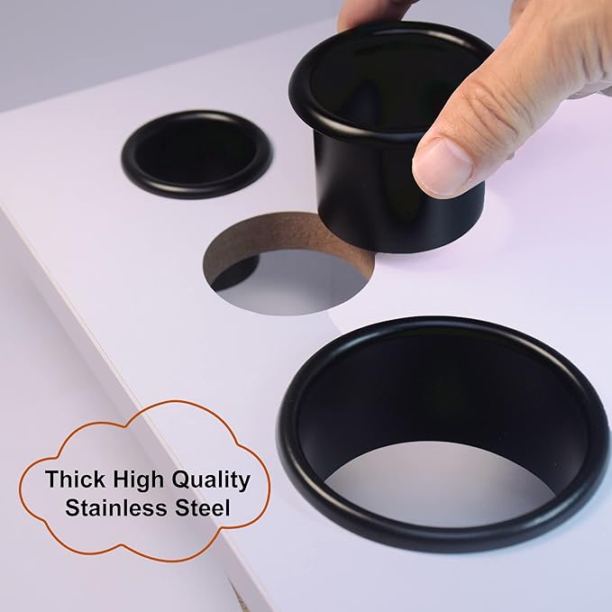 Hair Styling Tools Station Organizer Holder for Dryer, Curling Iron and Accessories, 3inch, 2inch and 1.5inch Open End (Black)