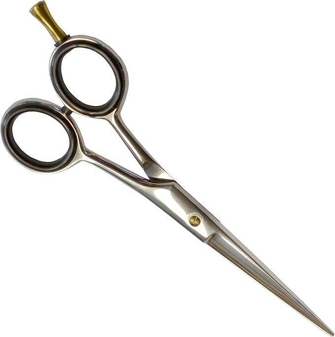 ANDUSTRIAL - Professional Hair Cutting Scissors/Shears For Men/Women/Home/Salon - Premium High Carbon Steel Quality - Smooth And Sharp - 5 Inch, Siver