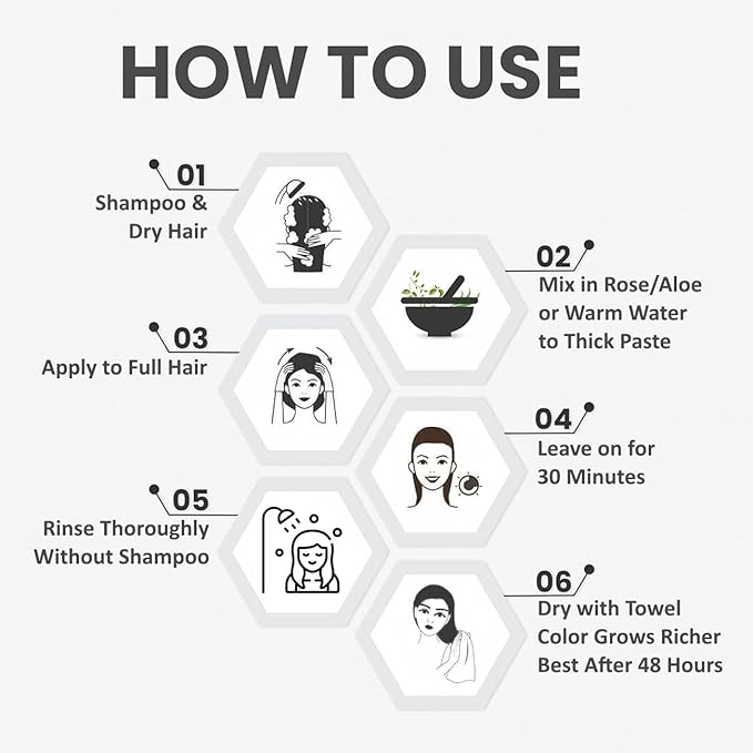 3IN1 Henna Hair Color - 30 Min Fast Herbal Hair Dye for Gray Coverage, Conditioning & Hair Treatment - No Ammonia, Semi-Permanent, Plant-Based (BURGUNDY RED)