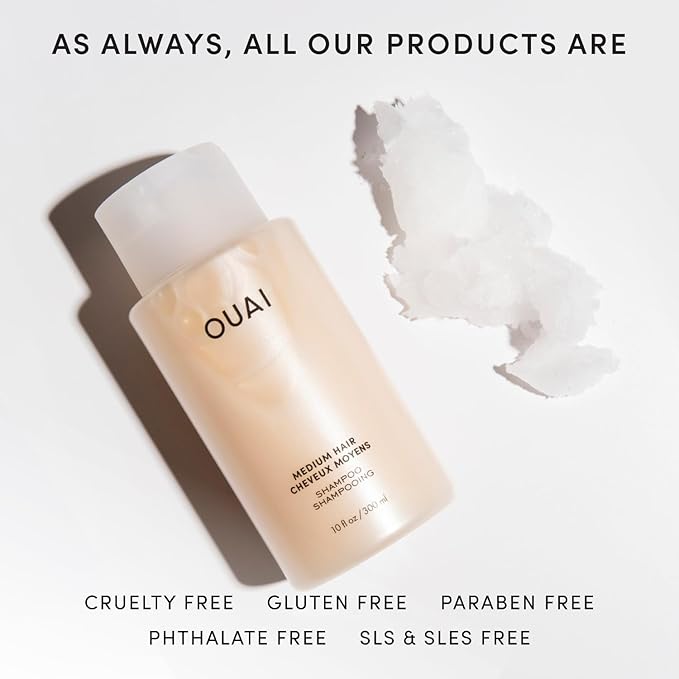OUAI Medium Shampoo Refill - Hydrating Shampoo with Coconut Oil, Babassu, Kumquat Extract and Keratin - Strengthens, Nourishes and Adds Shine - Paraben, Phthalate and Sulfate Free Hair Care (32 Fl Oz)
