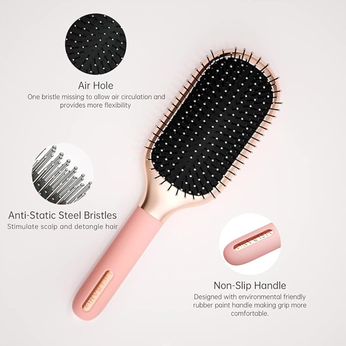 Melbang Hair Brush for Thick Curly Thin Long Short Wet or Dry Hair Adds Shine and Makes Hair Smooth Hair Comb Paddle Hair Brush for Men Women Kid