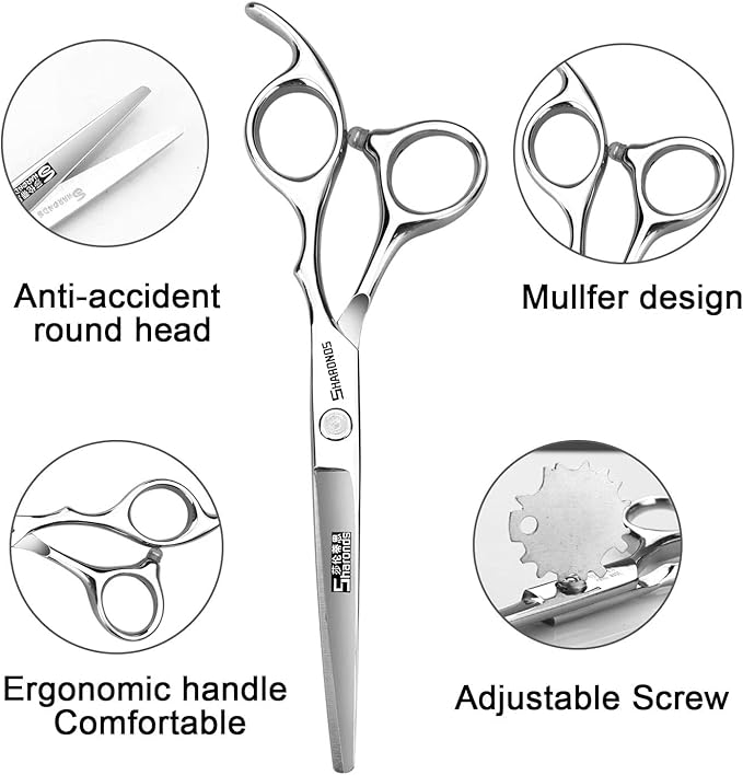 Barber hair scissors, Axemoore professional haircut Cutting Scissors/Shears set- 6", made of Japanese stainless steel, especially (6in-2pc-A)