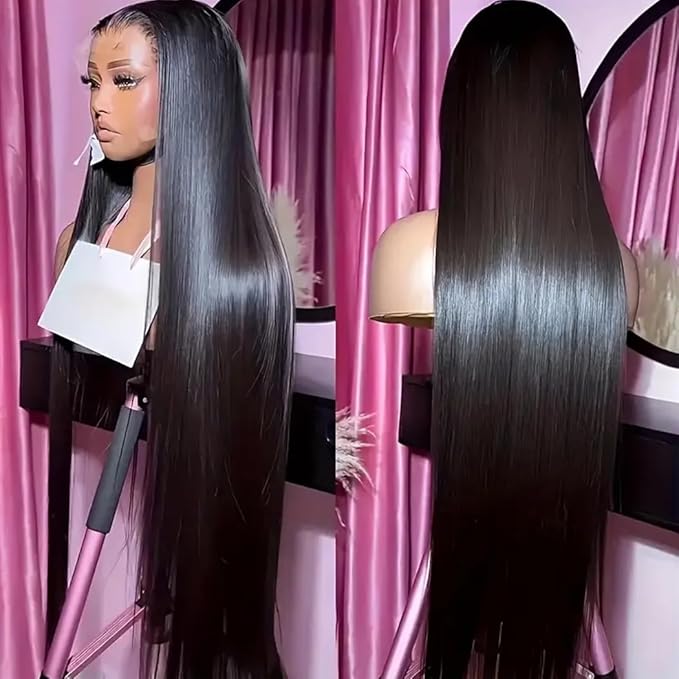 13x6 Straight Wig Human Hair 200 Density Glueless Wigs HD Lace Front Wigs for Black Women 20 Inch