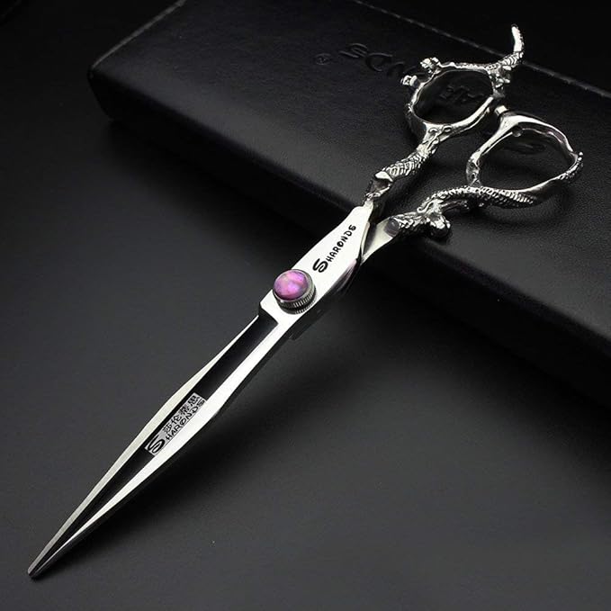SHARONDS Hair Cutting Scissors Hairdressing Scissors Thinning Scissor Professional Barber Salon Home Shear For Men Women (7 inch flat)