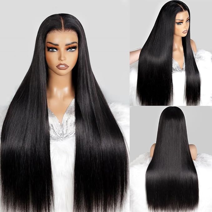 250 Density 13x6 Full Lace Frontal Wigs Human Hair Straight Lace Front Wigs 12A Brazilian Virgin Human Hair Wigs for Women Glueless Wigs Pre Plucked 30 Inch