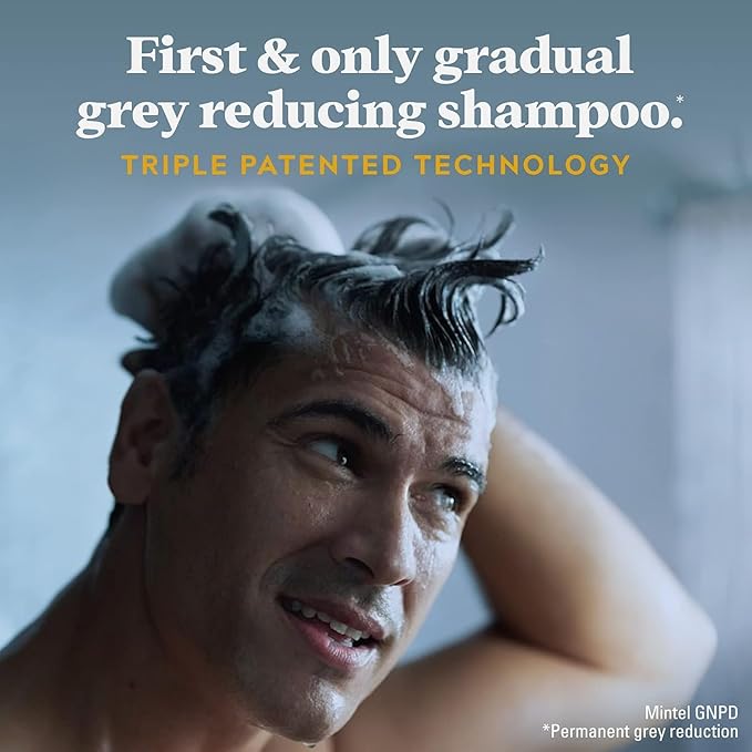 Just for Men Control GX Grey Reducing 2-in-1 Shampoo and Conditioner, Gradual Hair Color with Keratin for Stronger Thicker and Healthier Looking Hair, 6 Fl Oz - Pack of 1