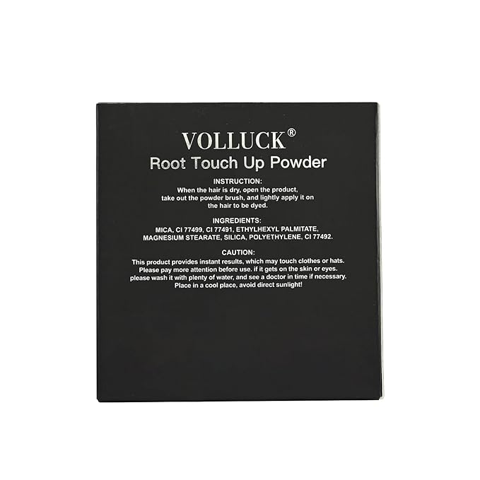 VOLLUCK Root Touch up Powder, Long-lasting Gray Hair Cover up Powder for All Hair Types, Waterproof for Women and Men (Light-Brown, 0.42 0unce)
