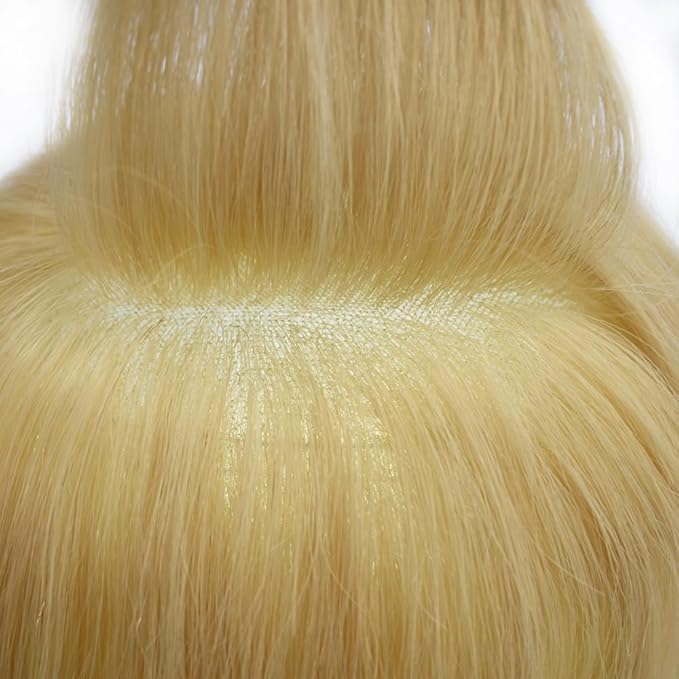 Toupee For Men Real Human Hair System For Men Full Swiss Lace Mens Toupee Lace Hair Piece For Men Hair System Bleached Knots 8x10-90% light density22R#