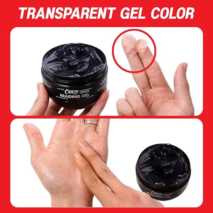 The MORE Conditioning Braiding Gel - Extreme Hold for All Hair Types | Styling for Twisting, Smooth Edges, Nourishes Scalp (Argan Oil, 3.38 fl oz)