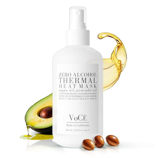 VoCÊ Thermal Protection Haircare Spray | Natural Heat Protectant for Hair | Memory Retention, Anti-Frizz, Non-Toxic, Cruelty-Free, Vegan (8.5 oz | 250 ml)