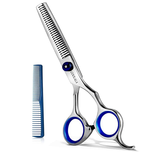 Stainless Steel Hair Cutting Scissors Thinning Shears 6.5 Inch Professional Salon Barber Haircut Scissors Family Use for Man Woman Adults Kids