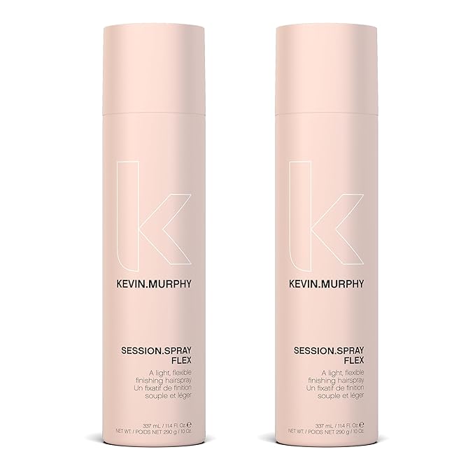 KEVIN.MURPHY SESSION.SPRAY FLEX - Flexible Finishing Hair Spray - For All Hair Types - Lightweight Hold - Humidity Resistant Hair Care - 337 mL / 11.4 fl oz (Pack of 2)