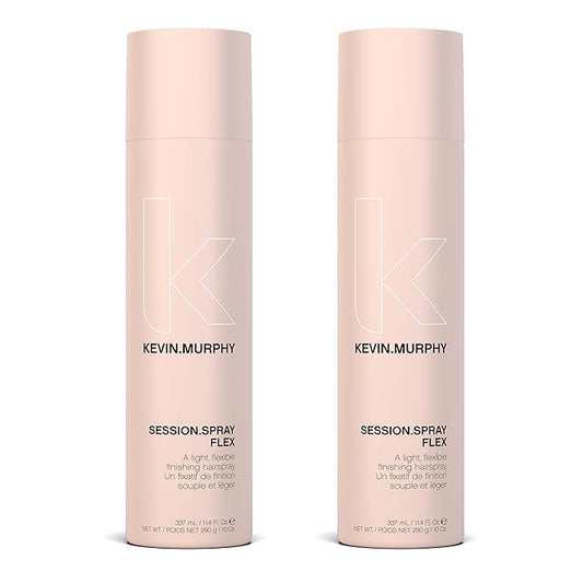 KEVIN.MURPHY SESSION.SPRAY FLEX - Flexible Finishing Hair Spray - For All Hair Types - Lightweight Hold - Humidity Resistant Hair Care - 337 mL / 11.4 fl oz (Pack of 2)
