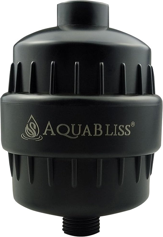 AquaBliss High Output Revitalizing Shower Filter - Reduces Dry Itchy Skin, Dandruff, Eczema, and Dramatically Improves The Condition of Your Skin, Hair and Nails - Matte Black (SF100-BK)