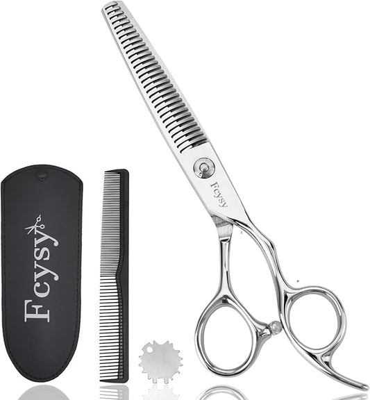 Thinning Shears for Hair Cutting, Fcysy Professional 6 in Seamless Hair Thinning Scissors, Barber Texturizing Shears Blending Scissors for Trimming Hair with 10–15% Thinning Rate