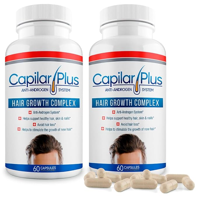 | Capilar Plus with Anti-Androgen System | Hair Growth Supplement | Hair Loss Treatment | Healthy Skin, Hair & Nails - Count 60 (2)