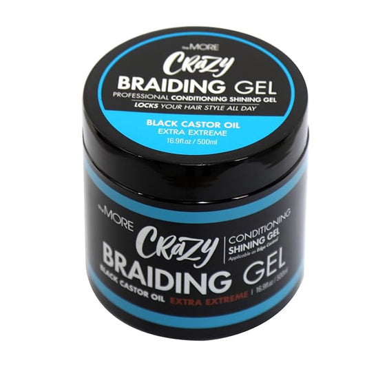 The MORE Styling, Braiding and Twisting Gel, Extra Extreme Hold for All Hair Types, 16.9 Fl Oz, Clear, Nourishes Scalp, Promotes Hair Growth
