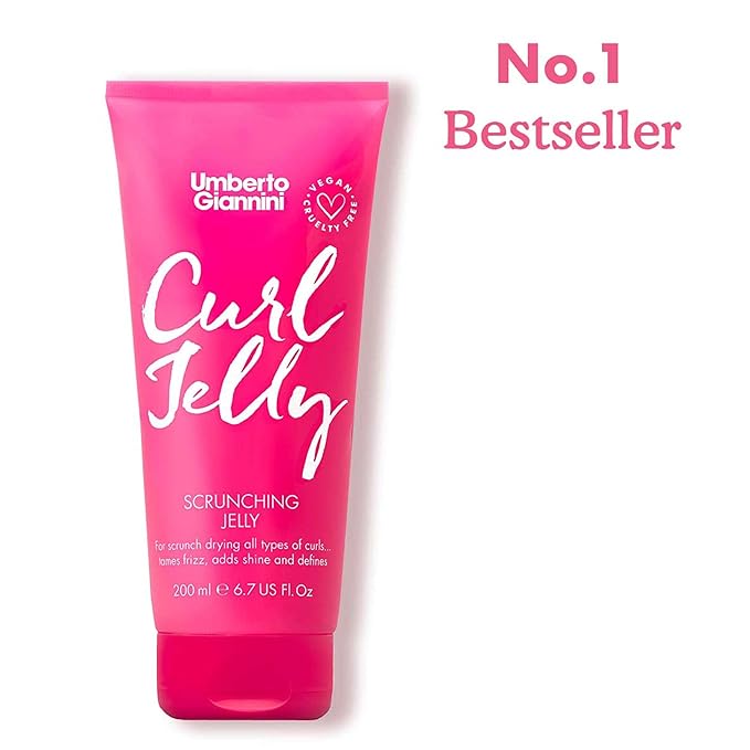 Umberto Giannini Curl Jelly Scrunching Jelly, Vegan & Cruelty Free Frizz Solution Gel for Curly or Wavy Hair, 200 ml (Gel & Banana Butter Leave-In Conditioner)