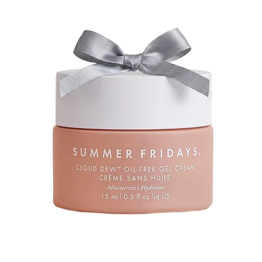 Summer Fridays Cloud Dew Gel Cream Moisturizer Mini - Lightweight Face Moisturizer with Hyaluronic Acid + Ceramides for Skin Plumping Hydration and Glowing Skin (0.5 Fl Oz)