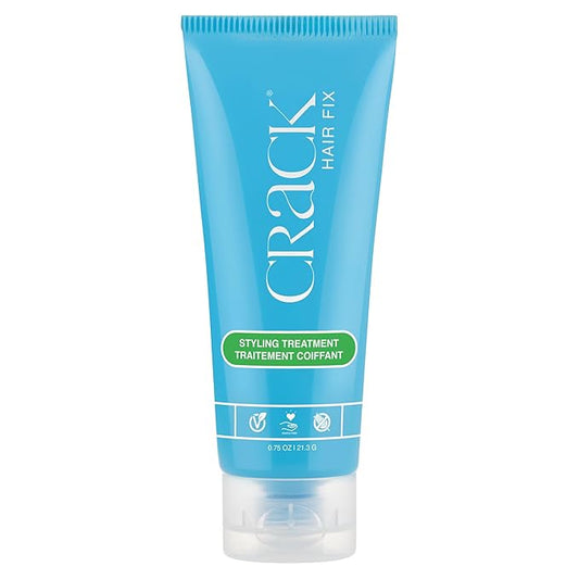 Crack HAIR FIX Styling Treatment - Multi-Tasking, Anti-Frizz, Leave-In Styling Cream with Protection from Humidity, Chlorine, Heat Treatments & Sun, .75 oz